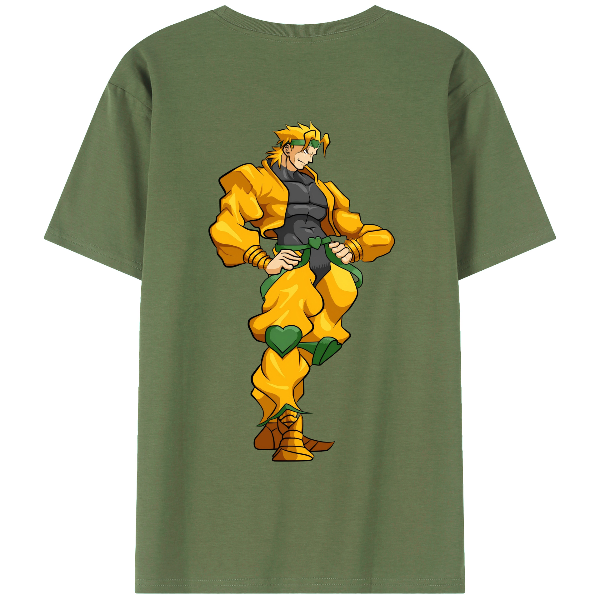 （画像用） ジョジョの奇妙な冒険 ディオ?ブランドー JoJo's Bizarre Adventure Dio Brando 綿100％ メンズ半袖Tシャツ（バックプリント） 通気性